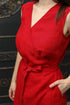 Image 5 of Wrap linen dress with an oversized fit and no sleeves Maya from Baltic Linen